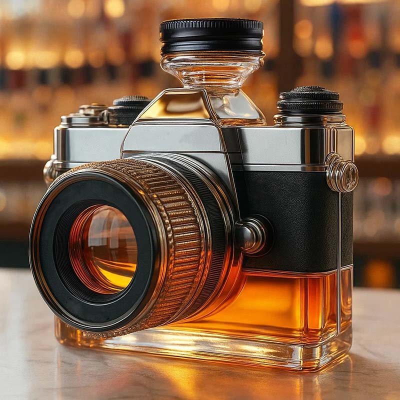 Kamera Glasflasche