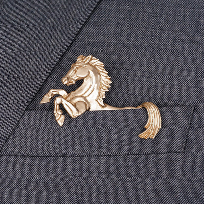 🐊✨ Skulpturel dyreformet metal-lommetørklæde