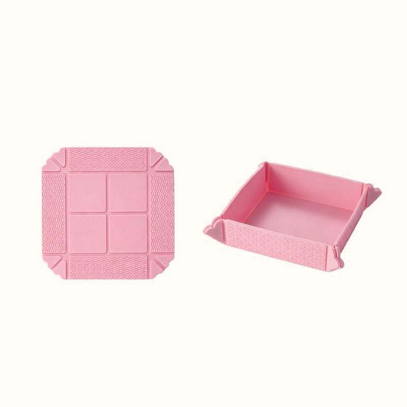 🍽️ Foldbar varmebestandig måtte & opbevaringsbakke — 2-i-1 bordskåner og snackbakke med magnetisk opbevaring 🧲