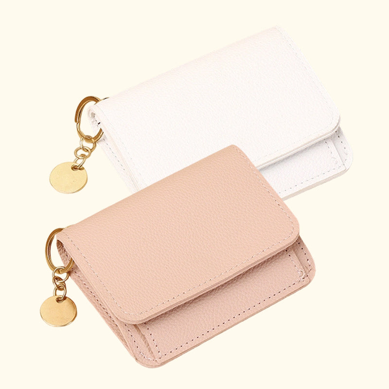 💖Køb 1 Få 1 Gratis!! ✨Kun 189 kr!!💕RFID Kort Pung til Kvinder – Moderigtig Kortholder med Nøglering & Møntrum