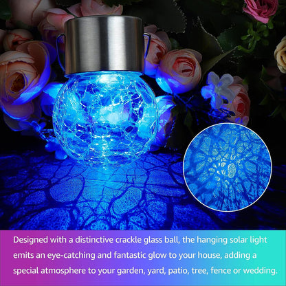 Solar Mosaic Crackle Globes LED-puutarha valot