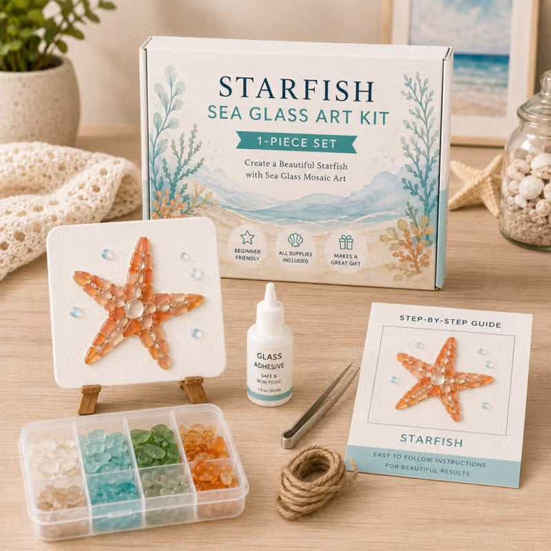 🌊✨ Kunst-DIY-sæt med havtema – Skab et fantastisk mosaik-mesterværk