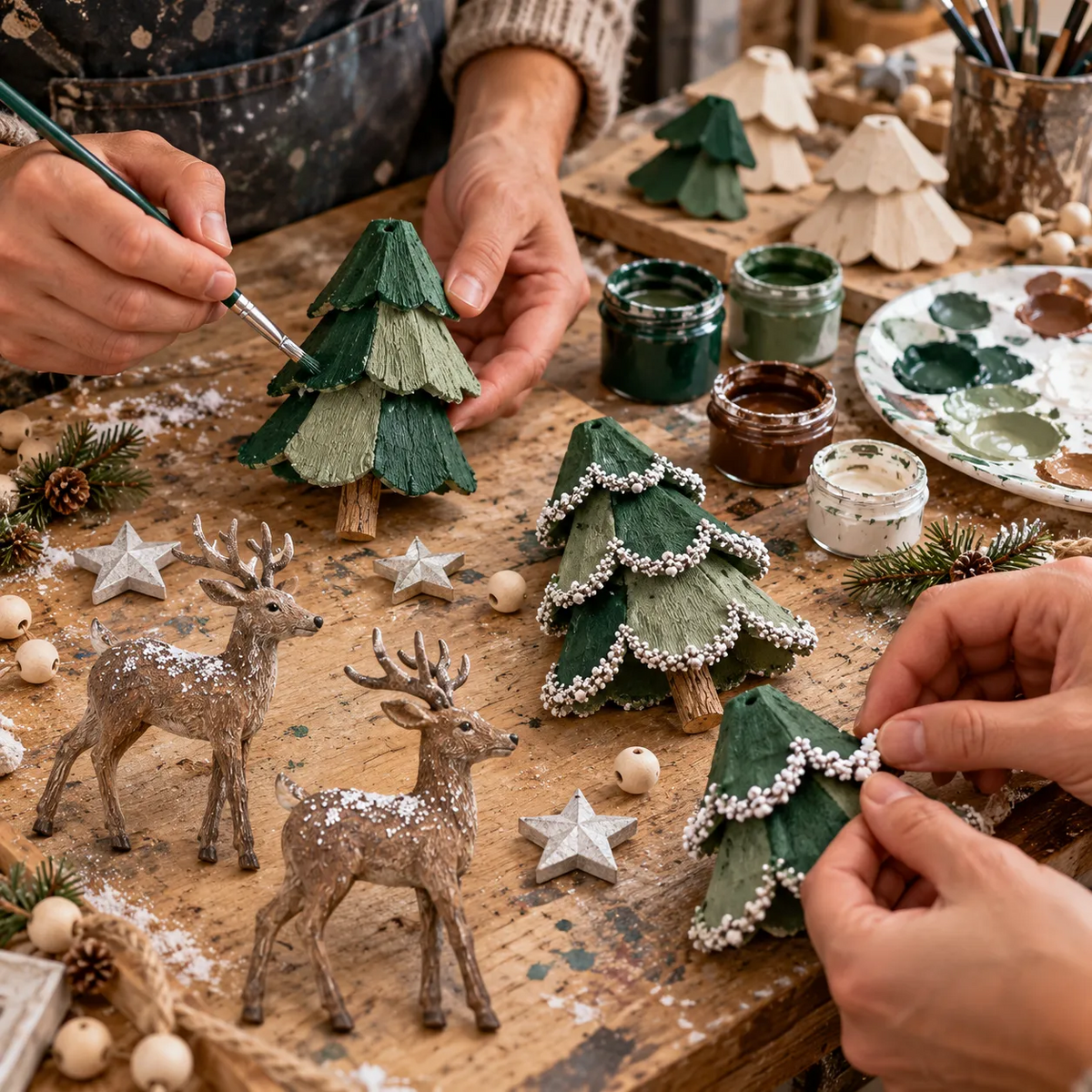 🦌 Belyst woodland juleguirlande