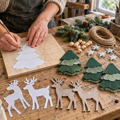 🦌 Belyst woodland juleguirlande