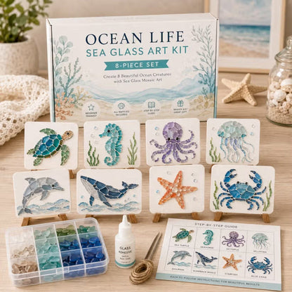 🌊✨ Kunst-DIY-sæt med havtema – Skab et fantastisk mosaik-mesterværk
