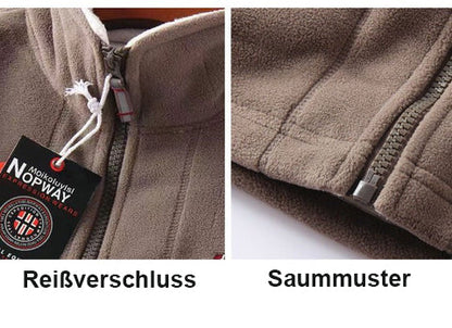 Paras joululahja-kaksikerroksinen hupullinen takki miehille (korkealaatuinen alkuperäinen tuote)/Käännettävä polar fleece takki