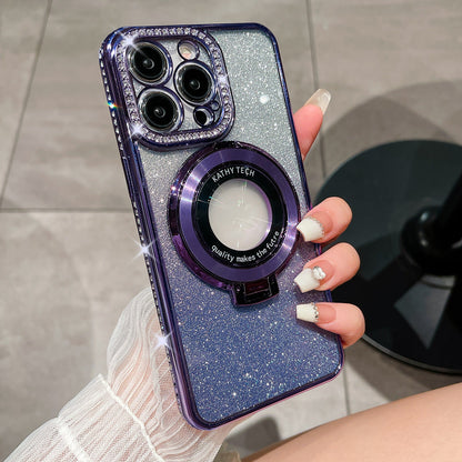 🎁💝2024 Ystävänpäivä lahjoja -Glitter Diamond Magneettinen rengas haltija tapauksessa