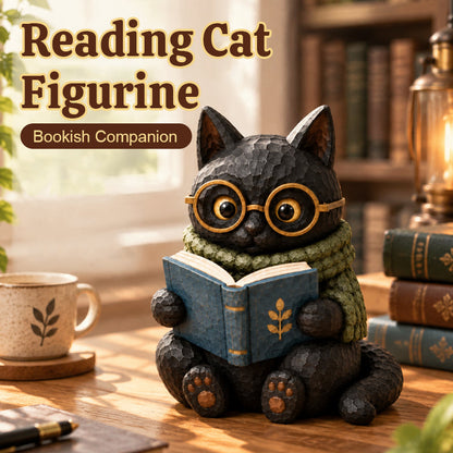 🐱Læsende Kat Figur 📚