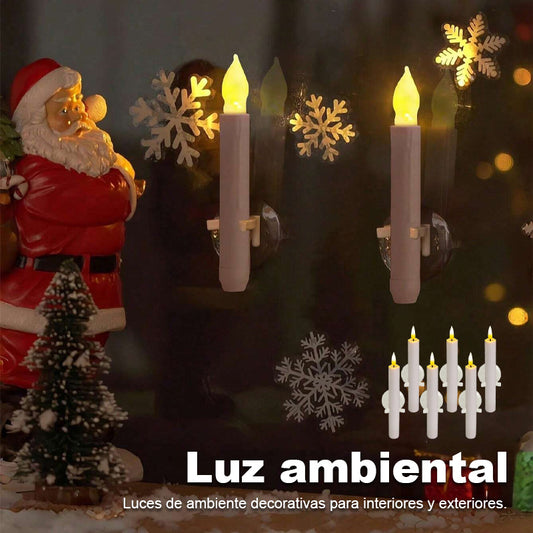 🎄 Joulutarjous 🔥 6 liekitöntä LED-ikkunakynttilää
