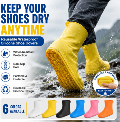 Stop våde sneakers! Kraftige regnovertrækssko — Anti-slip & sammenklappelige i din taske 🌧️