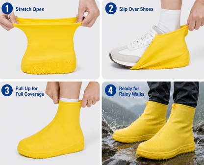 Stop våde sneakers! Kraftige regnovertrækssko — Anti-slip & sammenklappelige i din taske 🌧️