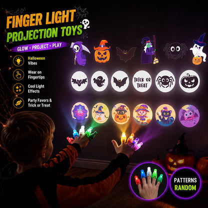 🎃 Halloween Finger-Projektionslys – Uhyggelig sjov lige ved hånden