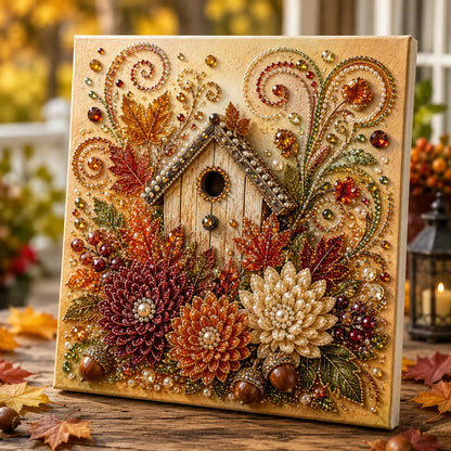 🍂💎 Helmiäisteos-askartelusetti syksyyn – Rentouttavaa DIY-askartelua hohtavan syystaiteen luomiseen 🖌️