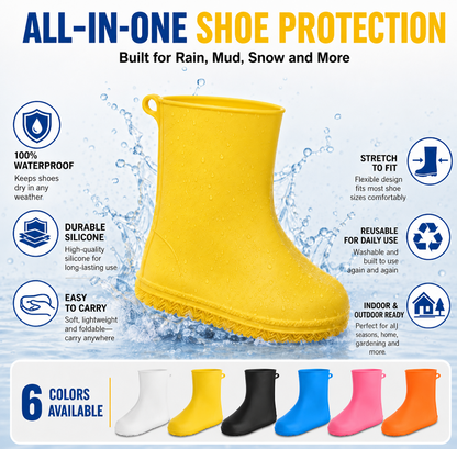 Stop våde sneakers! Kraftige regnovertrækssko — Anti-slip & sammenklappelige i din taske 🌧️