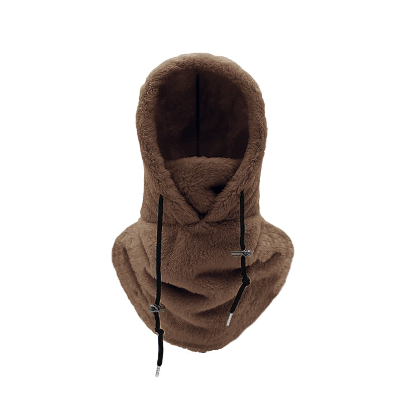 Lämmin Plush Pyöräilyhuppu / Talvi Ulkona Hattu Urheilu Tuulenpitävä hattu