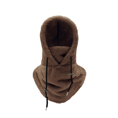 Lämmin Plush Pyöräilyhuppu / Talvi Ulkona Hattu Urheilu Tuulenpitävä hattu