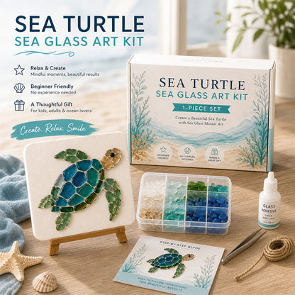 🌊✨ Kunst-DIY-sæt med havtema – Skab et fantastisk mosaik-mesterværk