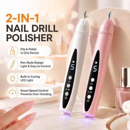 💅 Bærbar 2-i-1 Neglebor & UV Gel Neglelampe