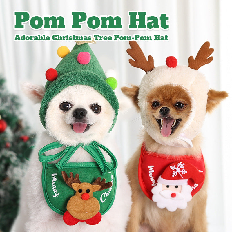 Suloinen joulukuusi Pom-Pom hattu