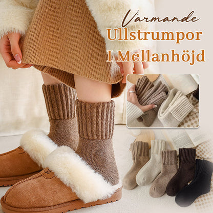 🧦 5 paria Lämpimiä VillaSukkia Mid-Calf Korkeudella