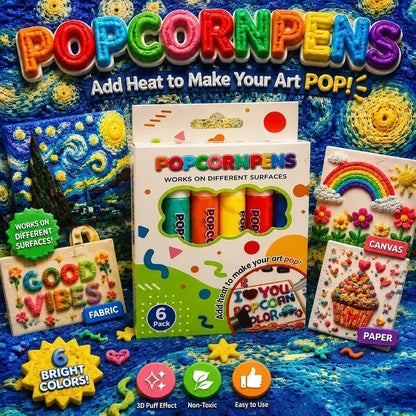 🎁🔮Magic Pen – Tegn i 3D med ét strøg!🎄 DIY-tegnepenne til boblepopcorn & Køb 2, få 1 gratis 🔥