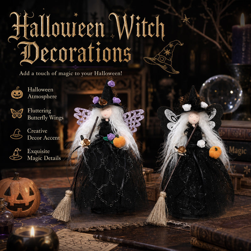 🧙‍♀️ Halloween heksedukke-dekorationer til hjem og fest 🎃