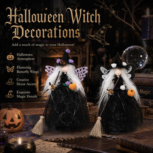 🧙‍♀️ Halloween heksedukke-dekorationer til hjem og fest 🎃