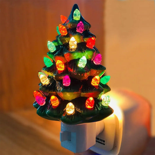 🔥 Joulun ennakkomyynti - 49% pois 🎄Joulun keraaminen kuusen yövalo