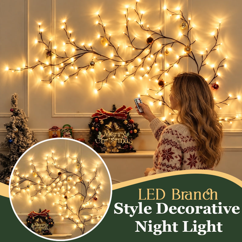 ✨ Fleksibelt LED-grenlys | Fjernbetjent julepynt til væggen 🕯️