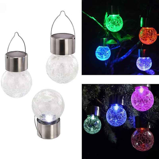 Solar Mosaic Crackle Globes LED-puutarha valot