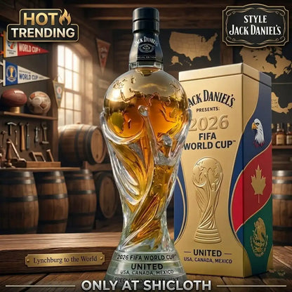 Speciale editie whiskyfles van het FIFA Wereldkampioenschap 2026