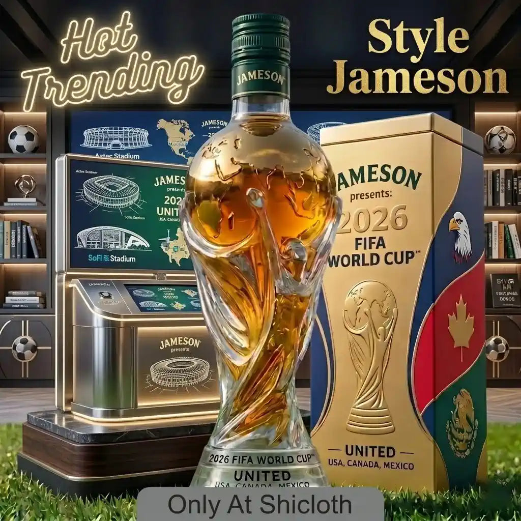 Speciale editie whiskyfles van het FIFA Wereldkampioenschap 2026