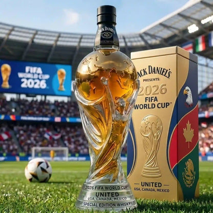 Speciale editie whiskyfles van het FIFA Wereldkampioenschap 2026