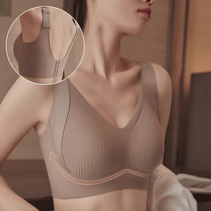 Osta 1 saat 2 ilmaiseksi🎁Naisten ribbed push-up rintaliivit, joissa on säädettävät kaitaliinat