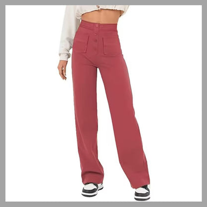 🔥Hot Sale 8000+💷Hyvä hinta🔥Naisten rento korkeavyötäröinen Stretch-housut