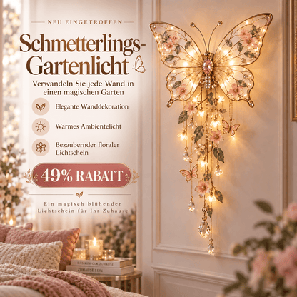 🦋🌙 Fjärilsvägglampa til haven
