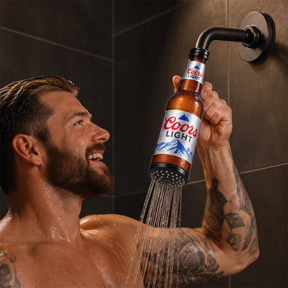 🍺🚿 Ølflaske Brusehoved – Sjov Badeværelsesindretning & Perfekt Gaveidé 🎁