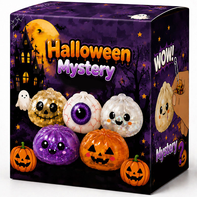 🎃 Halloween Dumpling Squeeze Squishy Legetøj