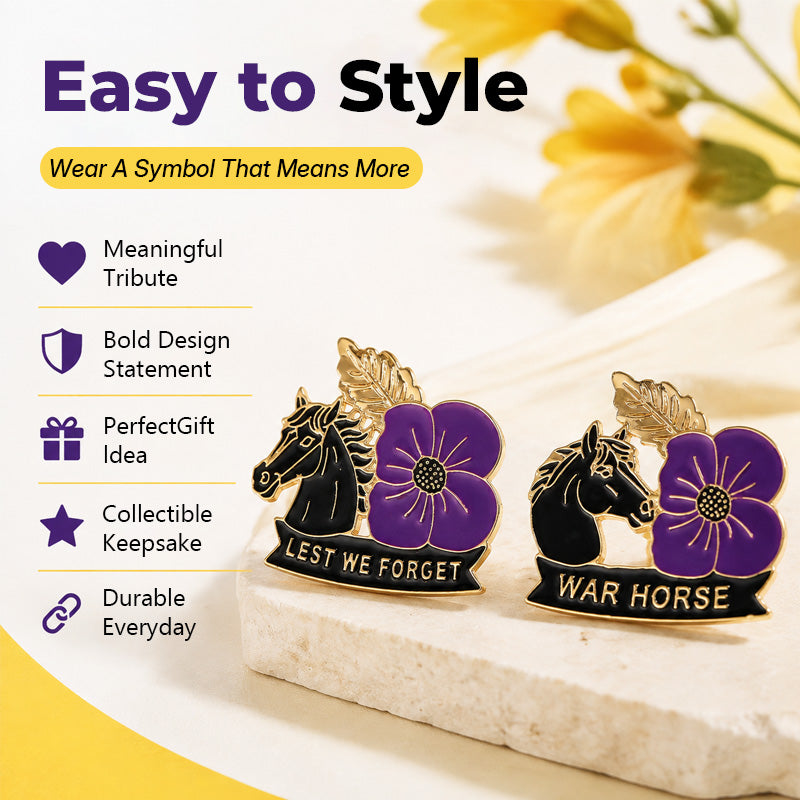 🌺🐎 Markant & Symbolsk — Lilla Valmue Heste-Mindebroche