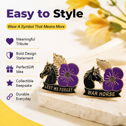 🌺🐎 Markant & Symbolsk — Lilla Valmue Heste-Mindebroche
