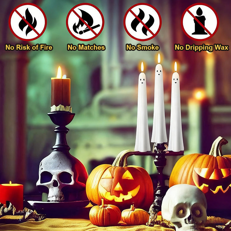 🎃👻 Etäohjattava kummitusvalo 3D-leimuavalla sydämellä 👻🎃