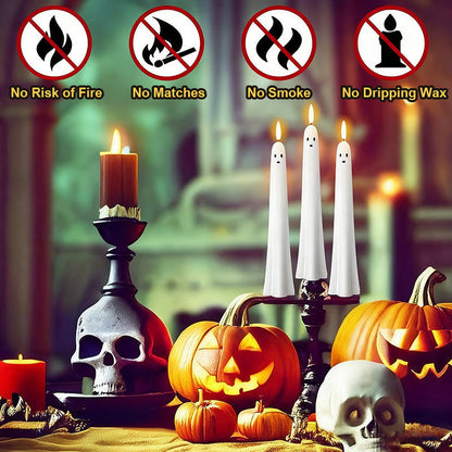 🎃👻 Etäohjattava kummitusvalo 3D-leimuavalla sydämellä 👻🎃