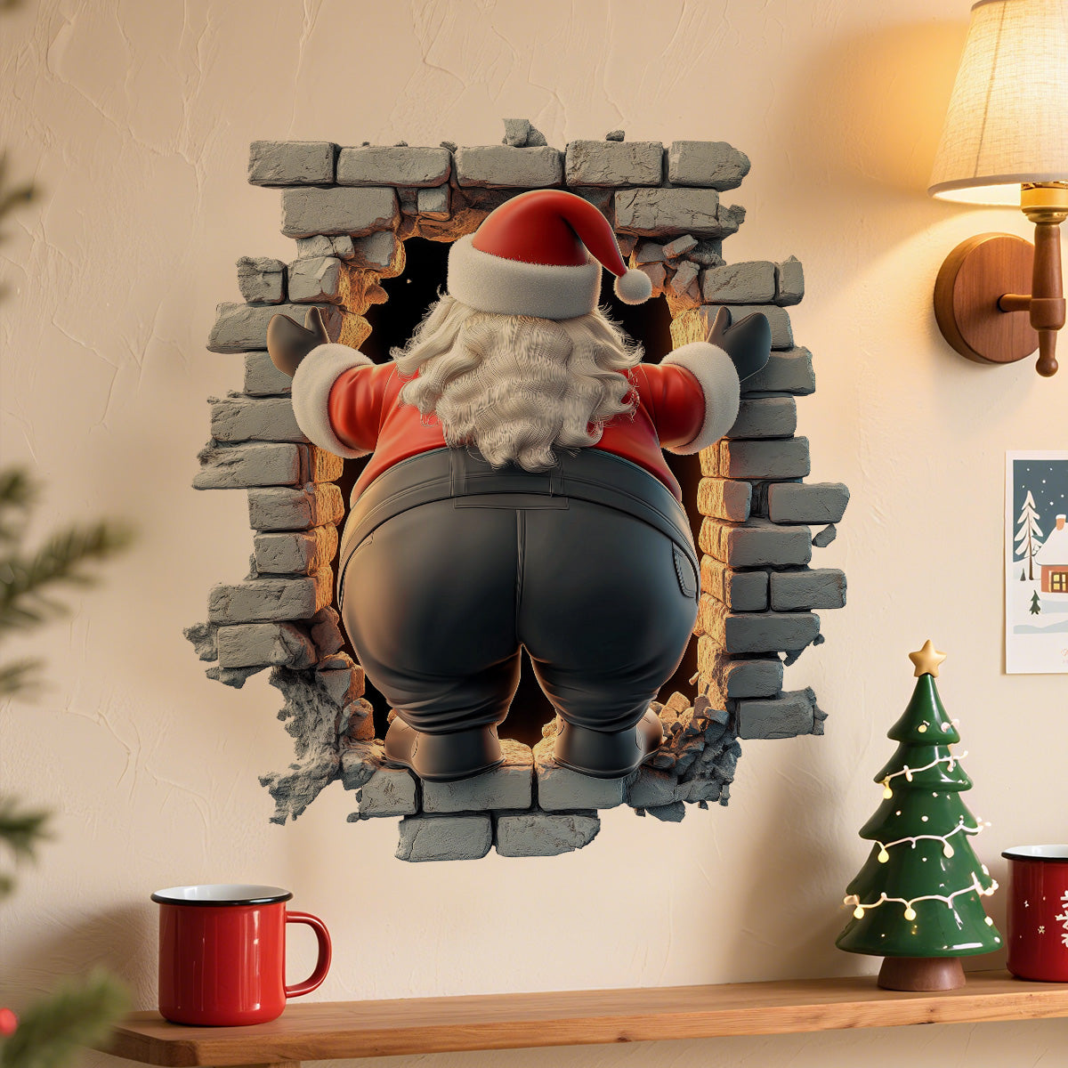 🎁Julesalg Kun 99 kr!!🔥🎅Kreativt Julevægklistermærke
