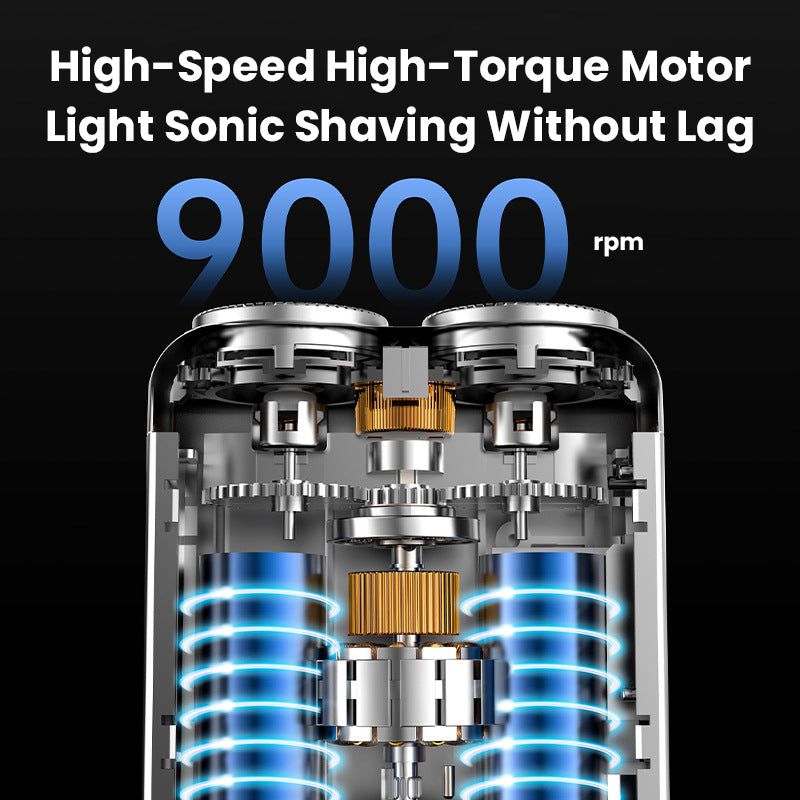 Kannettava Rotary Dual Ring Electric Shaver