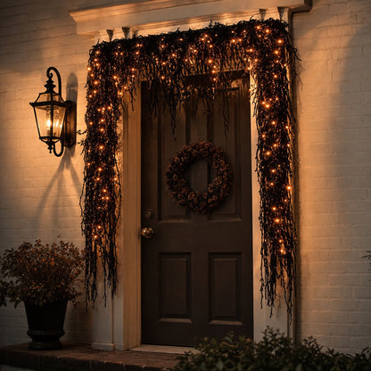 🎃 Spooky Chic: Halloween kamin-dekorationssæt 👻