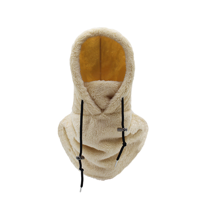 Lämmin Plush Pyöräilyhuppu / Talvi Ulkona Hattu Urheilu Tuulenpitävä hattu
