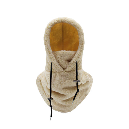 Lämmin Plush Pyöräilyhuppu / Talvi Ulkona Hattu Urheilu Tuulenpitävä hattu