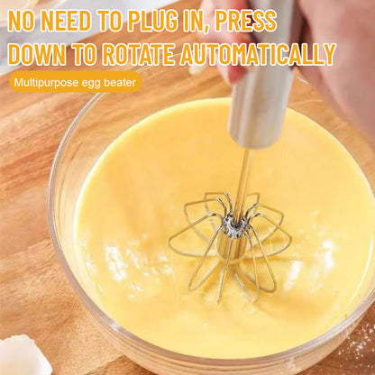 Ruostumattomasta teräksestä valmistettu Press Egg Beater