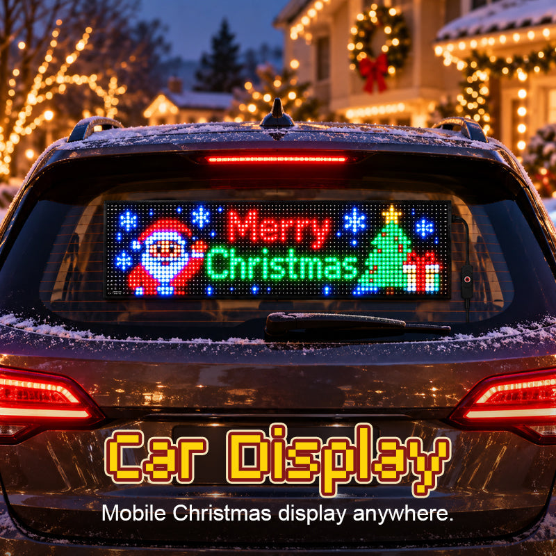 🎄 Animeret jule-LED-display til bilen