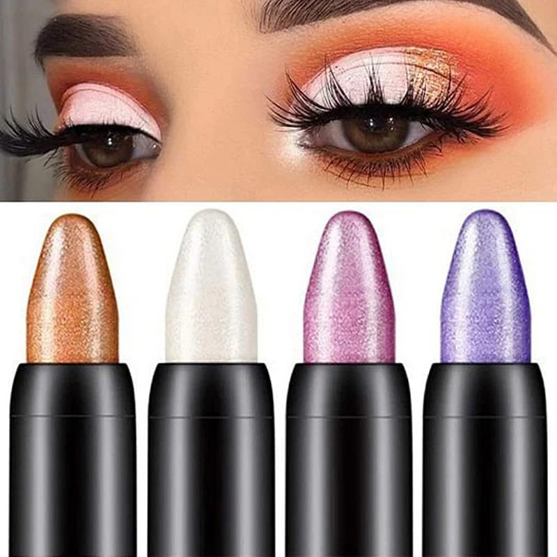 15 Värit Fluoresoiva luomiväri lyijykynä Vedenpitävä Glitter Eyeshadow Eyeliner